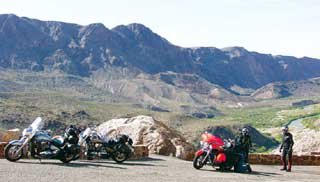 These overlooks, such as here on Highway 170 and below right in Big Bend looking across at Mexico,, were good for a sensory buzz. Here Friedman demonstrates why his title for the April 2004 issue was Drain Plug Washer.